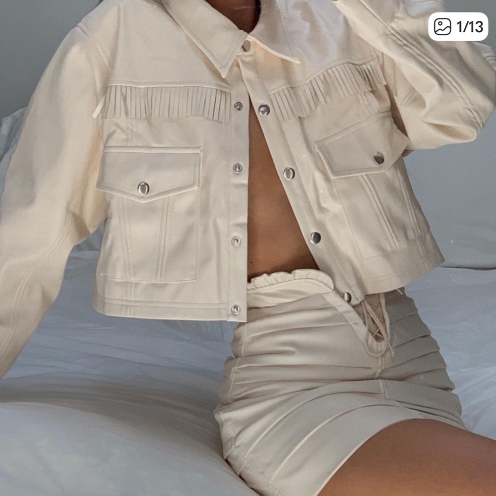 For Love + Lemons Afton Faux Leather Jacket